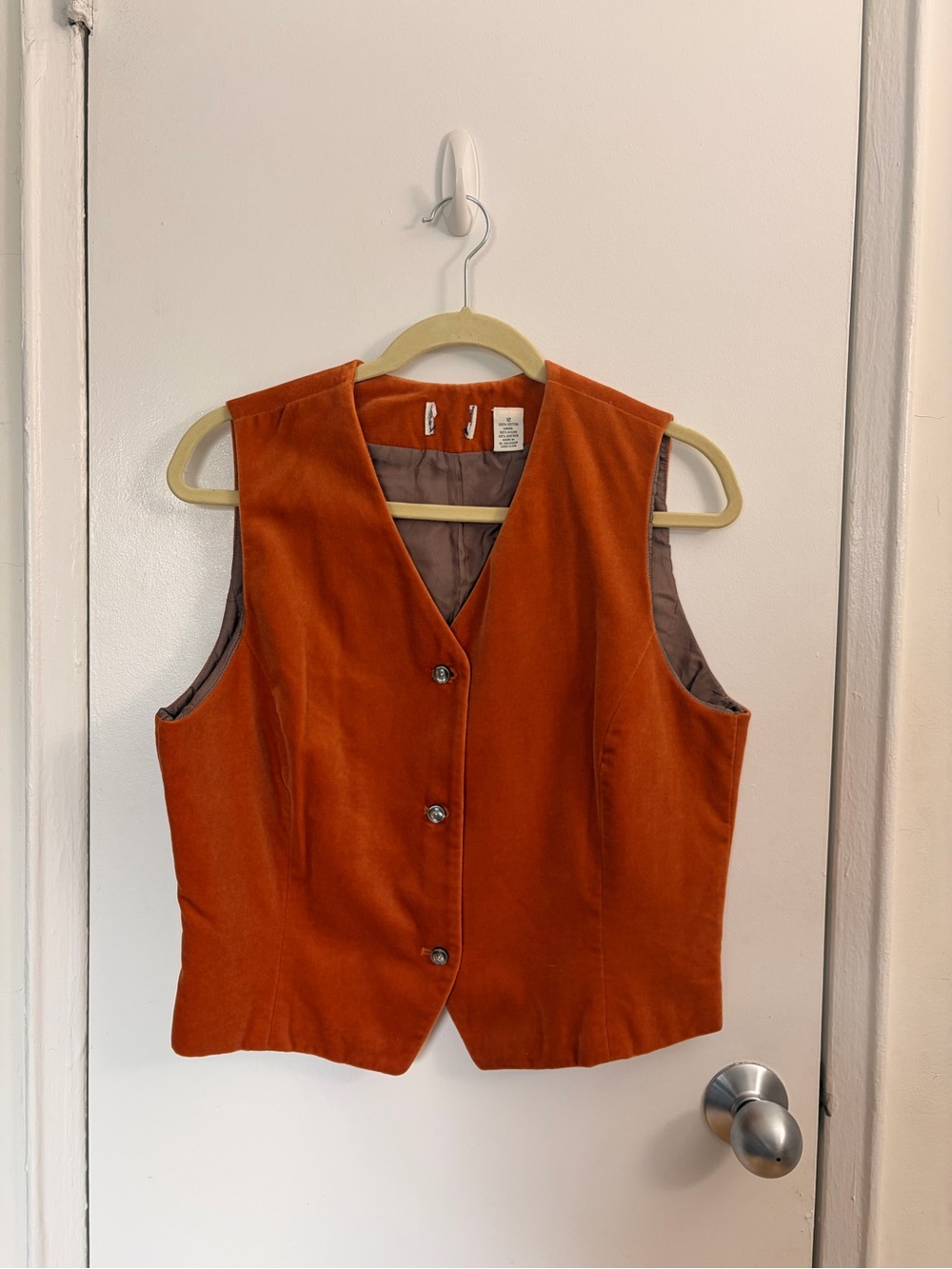 Women’s Rust Orange Sleeveless Vest Jacket
